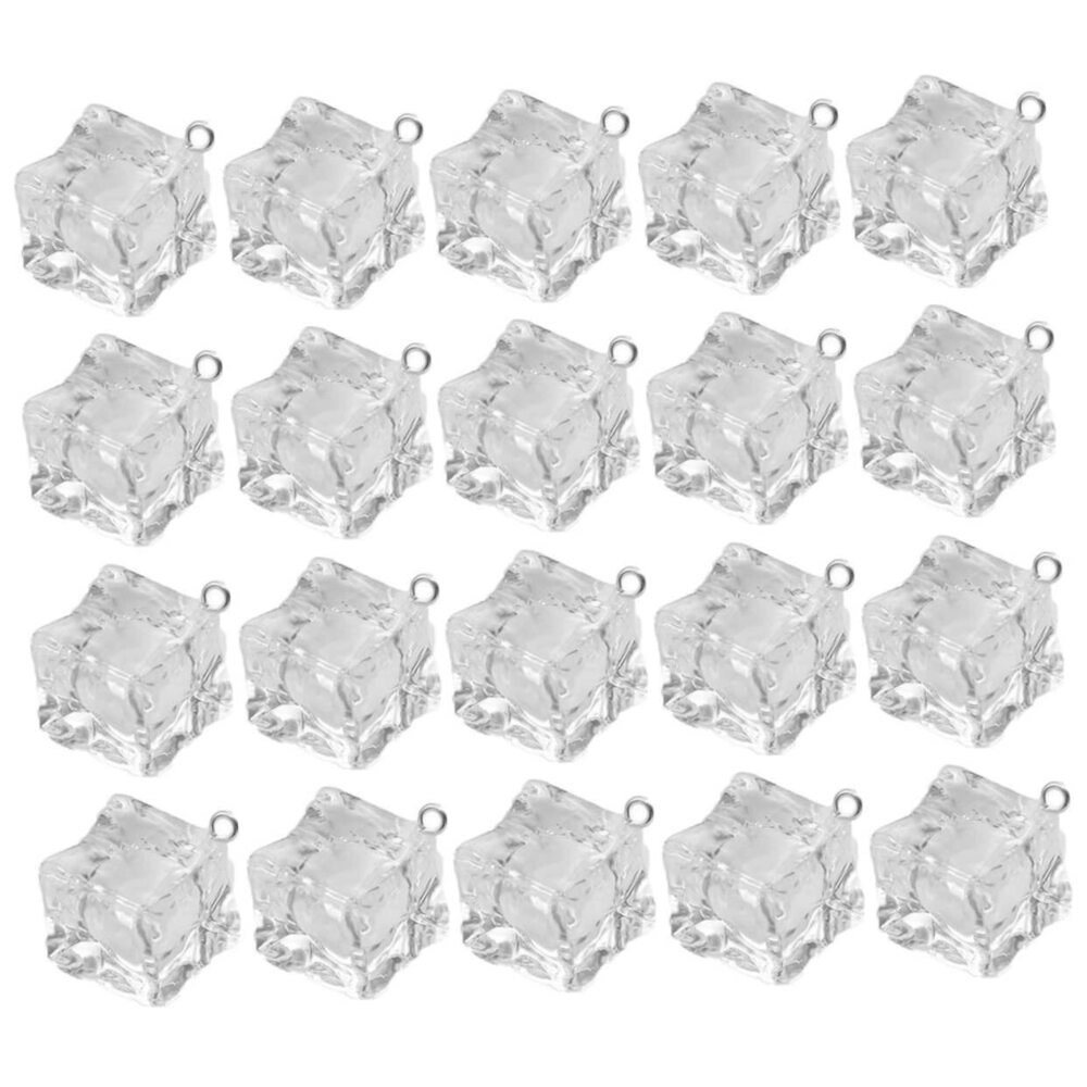 6876 20pcs Ice Shaped Pendants Transparent Diy Jewelry Accessories